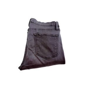 Frame Le Skinny De Jeanne St. Quintin Shred Black Denim Jeans Ripped SZ30